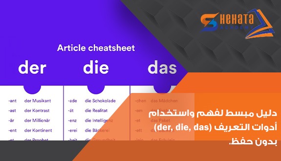 دليل مبسط لفهم واستخدام أدوات التعريف (der, die, das) بدون حفظ
