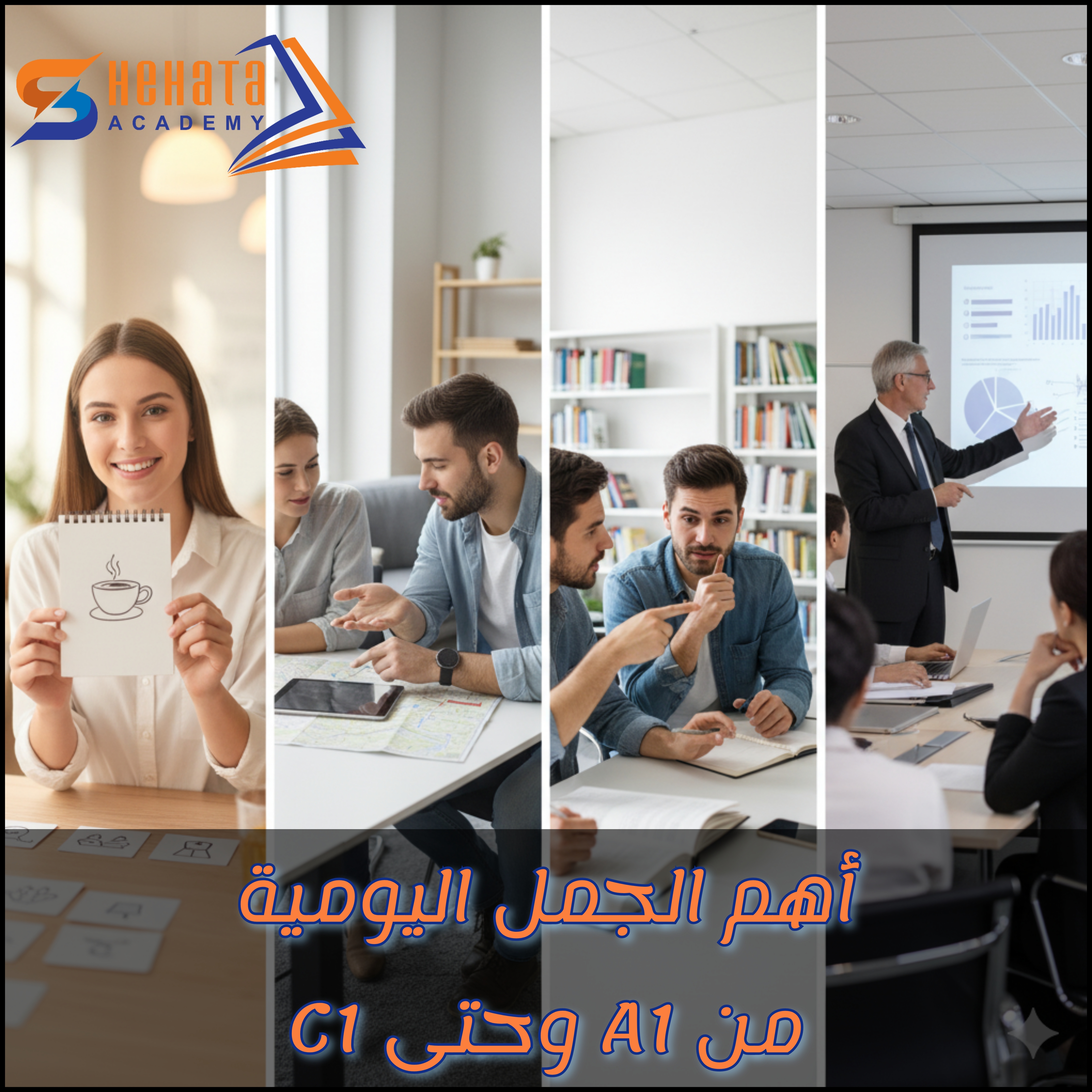 أهم الجمل اليومية من A1 وحتى C1 أهم الجمل اليومية من A1 وحتى C1